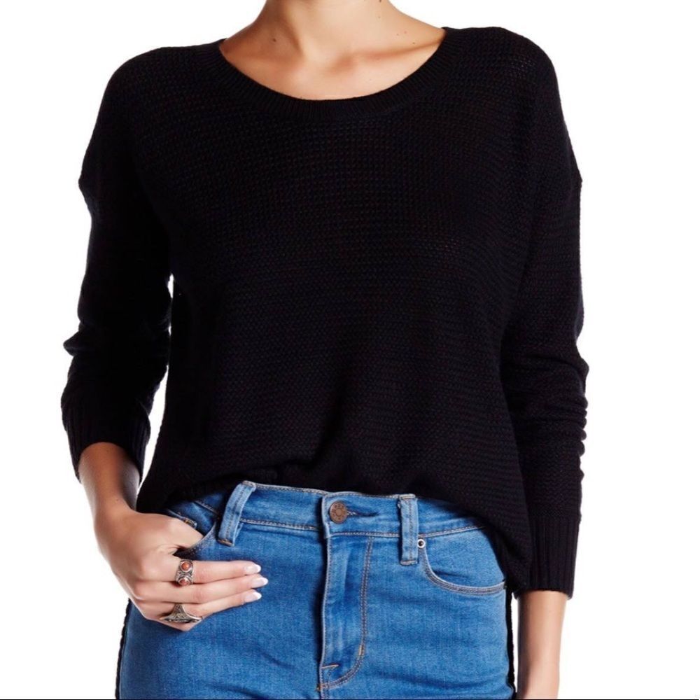 MADEWELL Chronicle texture pullover black sweater!
